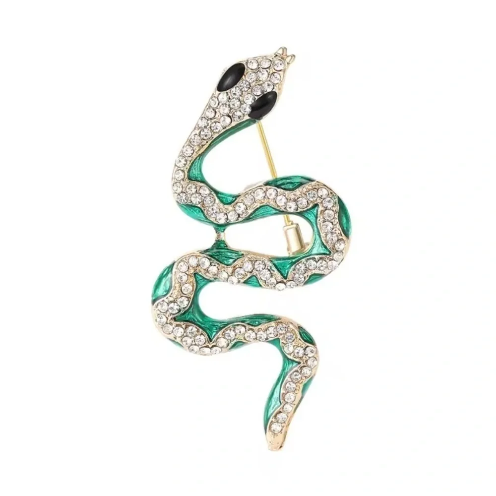 Serpenti Emerald Snake Gold Brooch